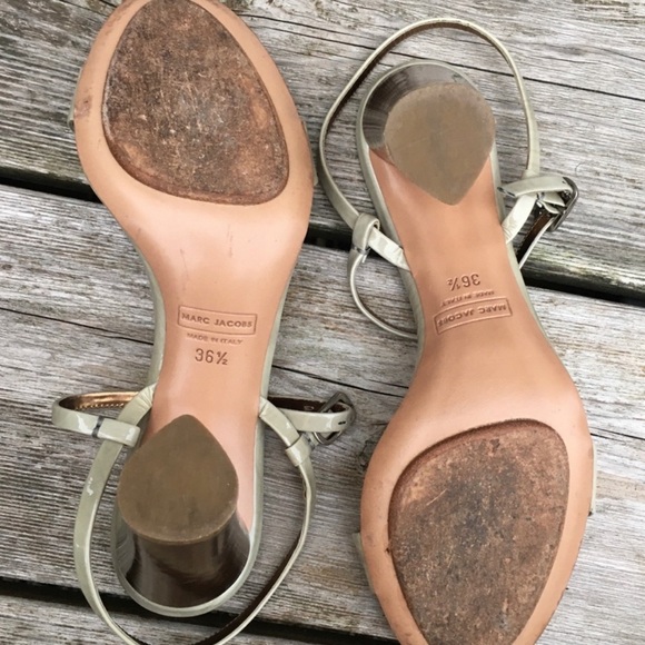 Marc Jacobs Patent Leather Mirrored Heel Sandals - Picture 4 of 5